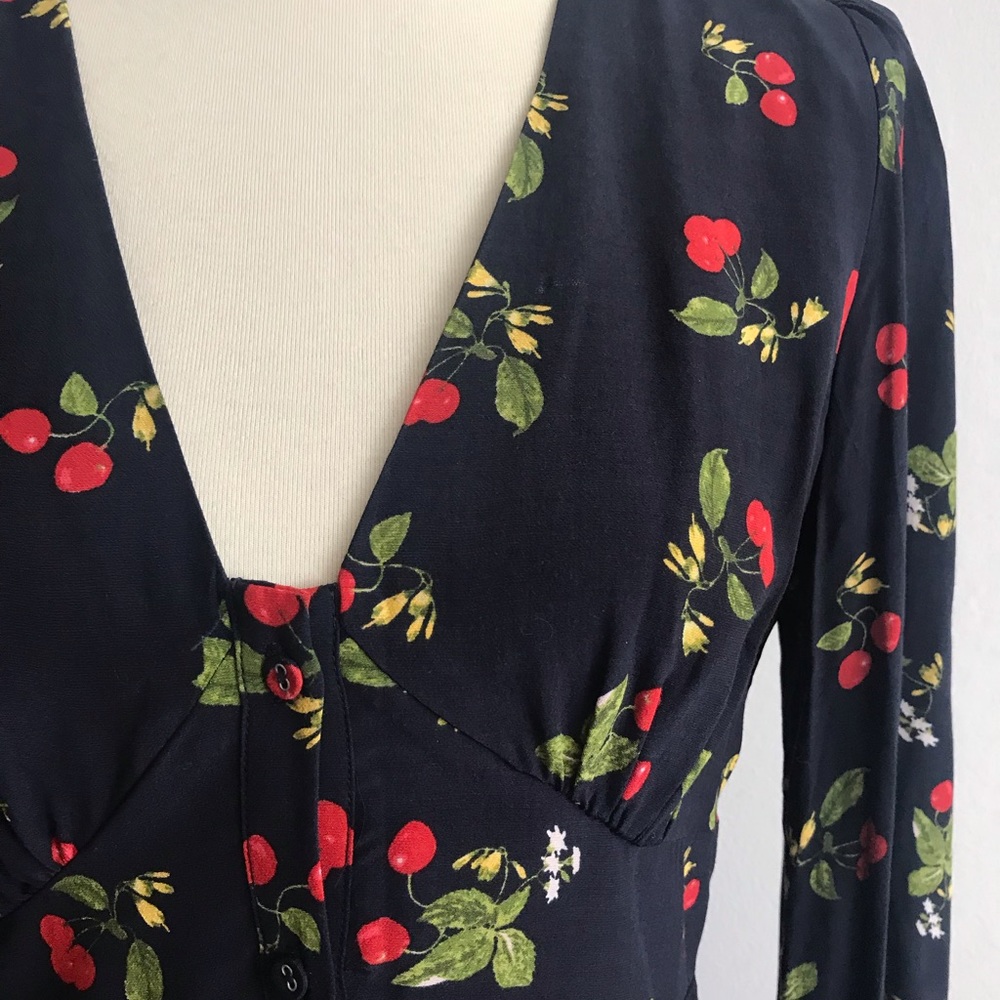 ASTR The Label Navy Print Skater Dress M NWT - Picture 3 of 4